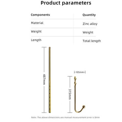 Anal Hooks Set Anal Adjustable AllNight Hook 3867 LOCKINK Golden 0131